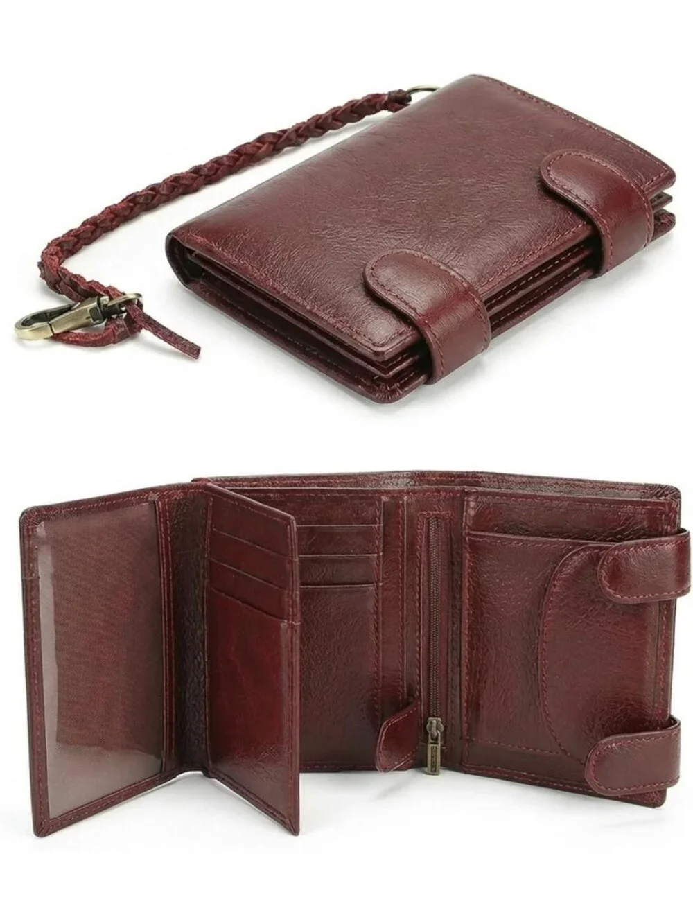 RFID Blocking Leather Trifold Wallet for Men | Large Capacity, 15 Card Slots